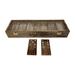 Wood, 19X6 Dominoes Box, Brown, Rectangle, 3"H, Solid - 19" x 6" x 3"