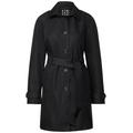 Street One Klassischer Trenchcoat Damen black, Gr. 34, Baumwolle, Weiblich Jacken outdoor
