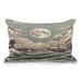 Ambesonne Nautical Quilted Pillowcase Waves Ship Japanese Style, Pale Teal Tan Dried Rose Polyester in Blue/Brown/White | Wayfair