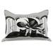 Ambesonne Cat Quilt Pillow Cover Mid Century Modern Boho Kitties Pale Gray Charcoal Gray Polyester in Black/Gray | 20 H x 30 W x 1 D in | Wayfair