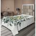 Ambesonne Eucalyptus Leaves Top Flat Sheet Branch Triangle Laurel Green White in Gray/Green/White | Twin | Wayfair flat_429344_twin