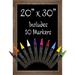 Excello Global Products Wall Mounted Magnetic Chalkboard, 30" x 20" Steel in Brown | 30 H x 2 W x 2 D in | Wayfair GPP-0010