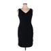 Vince Camuto Casual Dress - Party V-Neck Sleeveless: Black Print Dresses - Women's Size 14