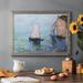 Wexford Home The Rock Needle & Porte D’Aval, Etretat. 1885 Framed On Canvas Print Canvas, in Blue/Gray/Green | 28 H x 42 W x 1.5 D in | Wayfair