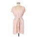 House of Harlow 1960 X Revolve Casual Dress - Shift Plunge Short sleeves: Pink Print Dresses - Women's Size Medium