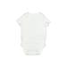 Baby Gap Short Sleeve Onesie: White Print Bottoms - Size 0-3 Month