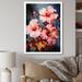 Bay Isle Home™ Hibiscus Flowers In Tropical Coral Hues Framed On Canvas Print Canvas, Cotton in Green/Pink | 20 H x 12 W x 1 D in | Wayfair