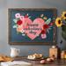 The Holiday Aisle® Sweet Hearts Collection A Framed On Canvas Painting Canvas, Solid Wood in Green/Pink/Red | 18 H x 26 W x 1.5 D in | Wayfair