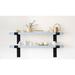 Rayne Mirrors Emerald Lee 2 Piece Poplar Bracket Shelf Wood in Black/Brown/Gray | 1 H x 14 W x 7 D in | Wayfair FS-14/7/1-Grey.Poplar.2