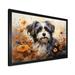 Winston Porter Floral Shih Tzu Serenity On Canvas Print Canvas, Cotton in Black | 12 H x 20 W x 1 D in | Wayfair EF335441BC674E37977F26C533004A23
