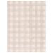 White 72 x 72 x 0.5 in Area Rug - Gracie Oaks Roehl Plaid Hand Woven Flatweave Cotton Area Rug in Beige Cotton | 72 H x 72 W x 0.5 D in | Wayfair