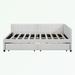 Latitude Run® Full Size Daybed w/ 2 Storage Drawers Upholstered/Linen in Brown | 27.6 H x 57.9 W x 78.9 D in | Wayfair