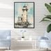 Breakwater Bay Gray Minimal Coastal Light House Metal in Blue/Gray/Green | 32 H x 16 W x 1 D in | Wayfair BED08A1C8812466B87FA776886E7D9B9