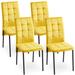Latitude Run® Mathu Velvet Side Chair Wood/Upholstered/Velvet in Yellow | 37.36 H x 22.25 W x 16.56 D in | Wayfair 1756A9ABF517479EB4ABFE57C3550CBD