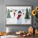 The Holiday Aisle® Santa's Snowmen Collection A Framed On Canvas Painting Canvas, Solid Wood in Green/Red/White | 14 H x 20 W x 1.5 D in | Wayfair