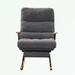 George Oliver Unadilla Rocking Chair Wood/Metal/Solid Wood/Fabric in Gray | 40.15 H x 25.98 W x 38.18 D in | Wayfair