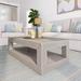 Latitude Run® Delshire Premium Materials Floor Shelf 40.75" Coffee Table w/ Storage Wood in Brown | 15 H x 40.75 W x 20.25 D in | Wayfair