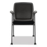 HON Nucleus Series Recharge Guest Chair, Supports Up to 300 lb, Black Seat/Back, Black Base in Black/Gray | 36.37 H x 20.93 W x 23.5 D in | Wayfair