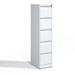 Inbox Zero 5 Drawer Metal Vertical File Cabinet w/ Lock Metal in White | 64.21 H x 14.96 W x 17.72 D in | Wayfair C9EAB8A5D8AE4B468A4FB8426ECA1608