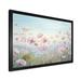 Winston Porter Pink Ranunculus Field In Mountain I On Canvas Print Metal in Blue/Green/Pink | 30 H x 40 W x 1.5 D in | Wayfair