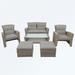 Latitude Run® Cheffetz 6 Piece Sofa Seating Group w/ Cushions Synthetic Wicker/All - Weather Wicker/Wicker/Rattan in Gray | Outdoor Furniture | Wayfair