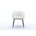 George Oliver Set of 1 Boucle Fabric Dining Chair w/ Black Metal Legs in White | Wayfair F8979BAAEBA0446A8C0AA0F1524AE45F