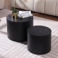 Latitude Run® MDF w/ Veneer Nesting Coffee Table Set of 2 in Black | 15.24 H x 19.18 W x 18.74 D in | Wayfair F1D4A94B50E1474CBCEBF4CBD578952E