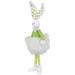 Northlight Seasonal Bunny Rabbit Ballerina Standing Easter Figure in Green | 15 H x 5 W x 4 D in | Wayfair NORTHLIGHT QS99621