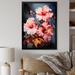 Bay Isle Home™ Hibiscus Flowers In Tropical Coral Hues Framed On Canvas Print Metal in Green/Pink | 40 H x 30 W x 1.5 D in | Wayfair