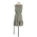 DKNY Casual Dress - Shirtdress: Gray Solid Dresses - Women's Size 12