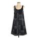 Simply Vera Vera Wang Casual Dress - A-Line: Black Jacquard Dresses - Women's Size X-Small