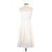 Oscar De La Renta Casual Dress - A-Line: Ivory Dresses - Women's Size 2