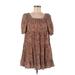 Wild Fable Casual Dress: Brown Floral Motif Dresses - Women's Size Medium