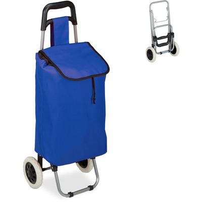 Relaxdays - Einkaufstrolley, klappbar, 25 l Einkaufstasche mit Rollen, bis 10kg belastbar, hbt 91 x