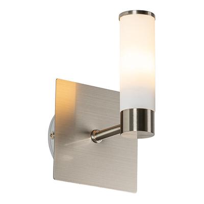 Qazqa - Moderne Badezimmer Wandleuchte Stahl IP44 - Bath Image