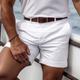 Men's Shorts Summer Shorts Casual Shorts Button Front Pocket Plain Comfort Breathable Short Casual Daily Holiday Fashion Designer White Yellow