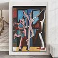 Handmade Pablo Picasso The three dancers oil painting Hand-Painted Oil Painting Replica Large Dinning Room Wall ArtBed Room Wall DecorKitchen Framed Art