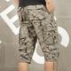 Men's Work Pants Crop Parachute Pants Hiking Shorts Multi Pocket Print Comfort Breathable Calf-Length Work Casual Daily Fashion Streetwear ArmyGreen Green