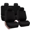 Car Seat Covers Full Set Front and Rear Split Bench Seat Protectors Easy Install with Two-Tone Accent Universal Fit Interior Accessories for5 Passenger Auto Truck Van SUV Side Airbag Compatible with S