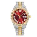 Quartz Watch For Men Male Hip Hop Full Diamond Watch Luxury Stainless Steel Clock Men Analog Quartz Wristwatches Gift Boyfriend