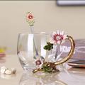 Glass tea cup with ladle tea lovers gift for women wife mom women friends birthday Mother's Day Valentine's Day Women's Day Mother's Day Gifts for MoM