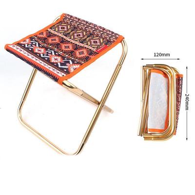 Ultralight Camping Stool Collapsible Stool Portable Folding Stool for Adults Fishing Outdoor Hiking Gardening Backpacking Travelling Walking with Carry Bag,Metallic