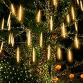 Meteor Shower Lights Outdoor, 20 Inches 8 Tubes 240 LED Snowfall Lights, Waterproof Meteor Christmas Lights Outdoor, Hanging Falling Rain Lights for Tree Bushes Holiday Christmas Decoration