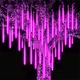 Christmas Lights Outdoor Meteor Shower Lights Falling Star Lights 30cm/50cm/80cm 8 Tubes LED Icicle Snow Lights Raindrop Lights for Xmas Tree Halloween Holiday Party Decoration