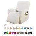 Recliner Chair Stretch Sofa Cover Slipcover Elastic Couch Protector With Pocket For Tv Remote Control Books Plain Solid Color Soft Durable