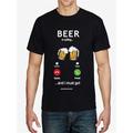 Imprimés Photos Bière de barman Noir T shirt Tee T-shirt Graphique Homme Graphique Mélange de Coton Chemise Décontractées Chemise Manche Courte T-shirt confortable Extérieur Plein Air Eté Vêtements