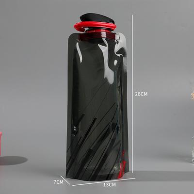 Foldable Water Bottles, 700 ml Collapsible Flexible Water Bottle with Screw Cap, Reusable, BPA-Free, for Hiking, Adventure, Travel