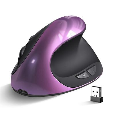 Rechargeable Vertical Mice Ergonomic Wireless Mouse 2.4G USB Receiver 1600 Adjustable DPI 6 Buttons Mouse