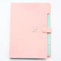 1pc 5-Pocket Cute Folder With Labels Letter Size Expanding File Folder For School Office Home