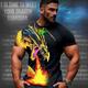 Dragon Guardian x LU Men's Men's Fire Dragon Mythical Creature Dark Style Streetwear T Shirt Short Sleeves